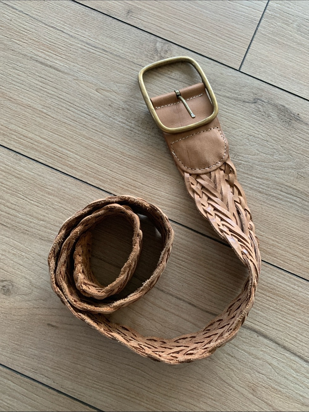 Nine West Woven Leather Belt for boho coastal vibe
